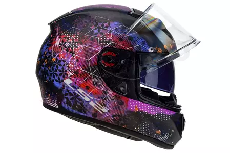 LS2 FF397 VECTOR capacete integral de motociclista COSMOS MAT PRETO ROSA XS-5
