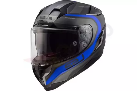 Kask motocyklowy integralny LS2 FF327 CHALLENGER FUSION TITAN/BLUE S-1