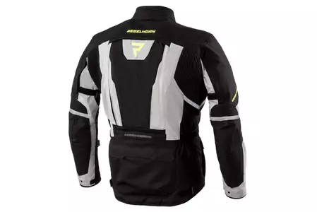 Rebelhorn Hardy II giacca da moto in tessuto grigio-nero fluo S-2