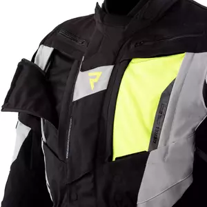 Rebelhorn Hardy II giacca da moto in tessuto grigio-nero fluo XL-3