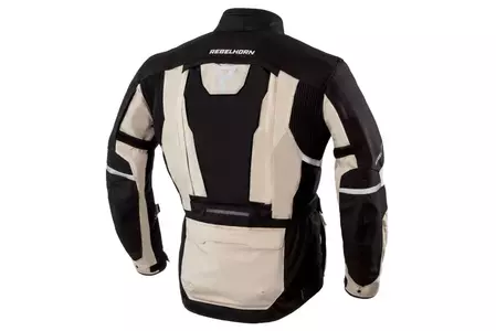 Tekstilna motociklistička jakna Rebelhorn Hardy II, pijesak i crna, 4XL-2
