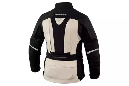 Jachetă de motocicletă din material textil pentru femei Rebelhorn Hardy II Lady nisip și negru L-2