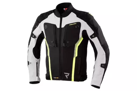 Rebelhorn Borg šedo-čierna fluo textilná bunda na motorku 3XL-1