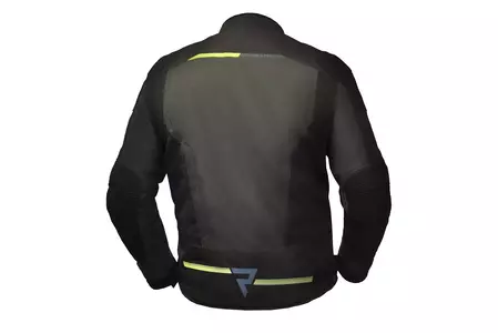 Jachetă de motocicletă Rebelhorn Borg gri închis/negru fluo 4XL din material textil-2