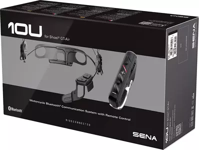 Interkom Sena 10U Bluetooth 4.1 s dosahem 1600 m pro dálkové ovládání na řídítkách pro přilbu Shoei GT-Air-5