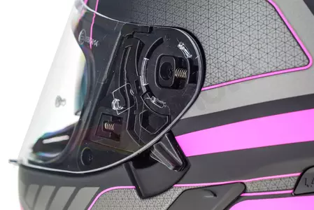 Casco integral de moto Lazer Rafale Hexa negro rosa mate L-10
