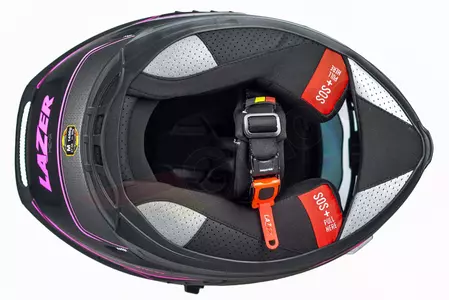 Lazer Rafale Hexa capacete integral de motociclista preto rosa mate L-11