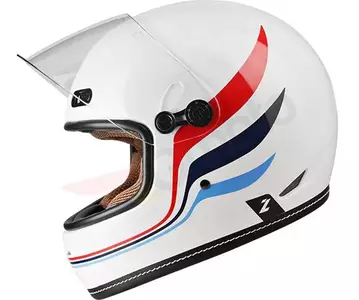 Lazer Oroshi Wings integralna motoristična čelada bela kovinska M-4