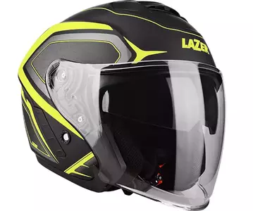 Casco moto Lazer Tango Hexa open face nero giallo XL - TANGO.HEXA.BLAYEL XL