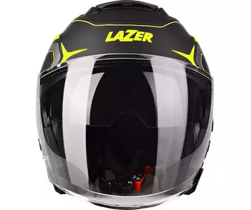 Lazer Tango Hexa motociklista ķivere ar atvērtu seju melna dzeltena XL-2
