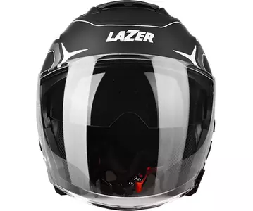Lazer Tango Hexa cască de motocicletă deschisă negru alb XS-3