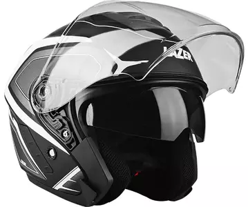 Lazer Tango Hexa atviras motociklininko šalmas juodas baltas L-2