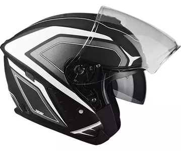 Lazer Tango Hexa atviras motociklininko šalmas juodas baltas L-5
