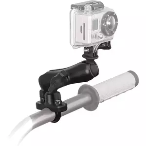 Runkokiinnike GoPro Hero5 -kameroille, jotka on kiinnitetty ohjaustangon runkoon.-4
