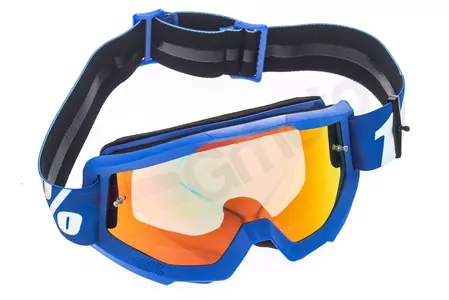 Motorrad Cross Brille Goggle 100% Prozent Strata Nation blau rot verspiegelt-10