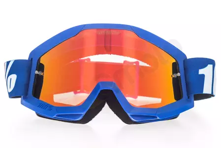 Motorrad Cross Brille Goggle 100% Prozent Strata Nation blau rot verspiegelt-2