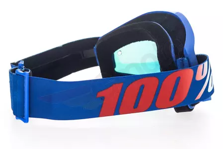 Motorrad Cross Brille Goggle 100% Prozent Strata Nation blau rot verspiegelt-5