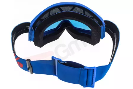 Motorrad Cross Brille Goggle 100% Prozent Strata Nation blau rot verspiegelt-6
