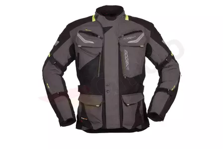Modeka Chekker giacca da moto in tessuto nero/grigio scuro 5XL-1