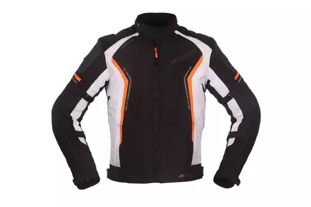 Modeka Khao jachetă de motocicletă din material textil negru și alb M-1
