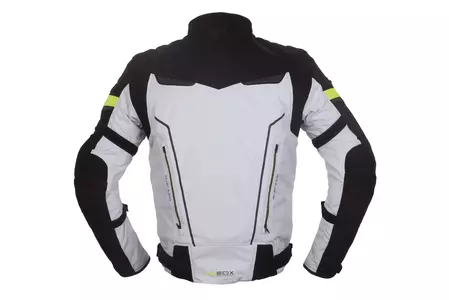 Modeka Neox giacca da moto in tessuto nero cenere 3XL-2