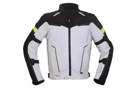 Modeka Neox giacca da moto in tessuto nero cenere M-1