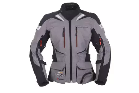 Modeka Panamericana Lady giacca da moto in tessuto nero-grigio 36-1