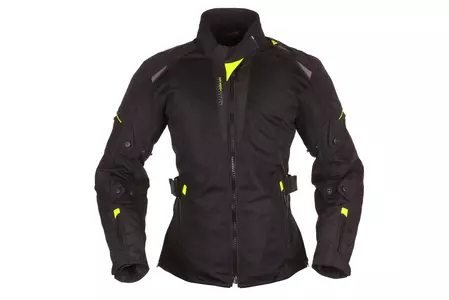 Modeka Upswing Lady črno-neonska tekstilna motoristična jakna 34-1