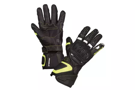Modeka Daren motociklističke rukavice crne i neonske 10-1