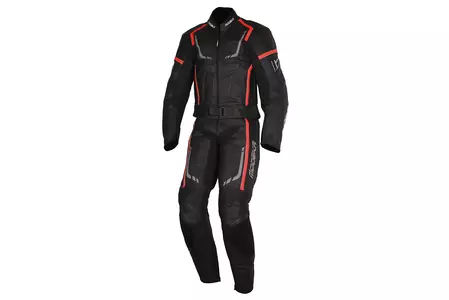 "Modeka Chaser II" odinis motociklininko kostiumas juodas/raudonas 48-1