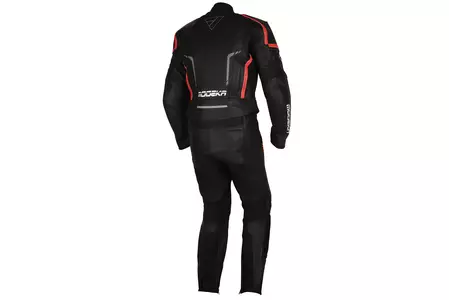 Modeka Chaser II кожен костюм за мотоциклет черен/червен 56-2