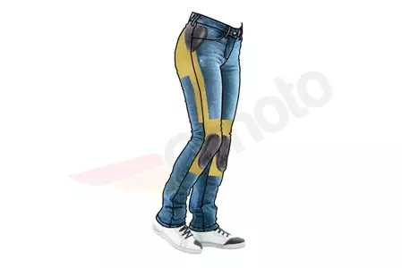 Modeka Abana Lady modre jeans hlače za motorno kolo K36-2