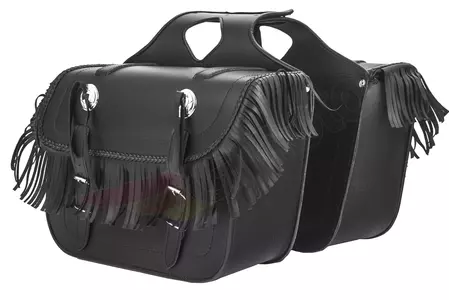 Leder-Seitentaschen mit Frendzalmi 25L x2-2