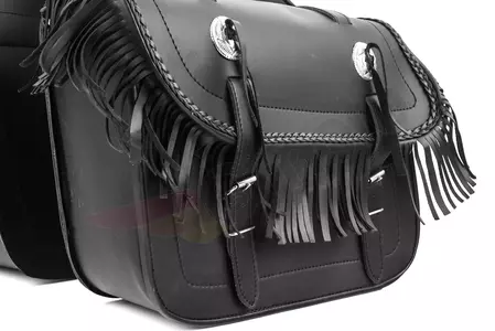 Leder-Seitentaschen mit Frendzalmi 25L x2-4