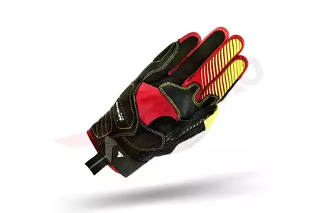 Gants de moto Shima Blaze noir et rouge fluo L-3