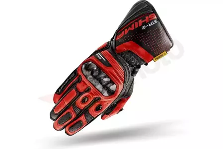 Γάντια μοτοσικλέτας Shima STR-2 μαύρα και κόκκινα L-2