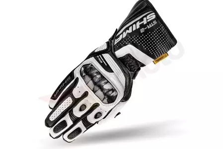 Γάντια μοτοσικλέτας Shima STR-2 μαύρο και λευκό L-2