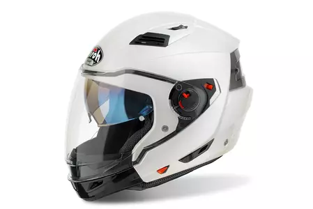 Modularna motoristična čelada Airoh Executive White Gloss XS