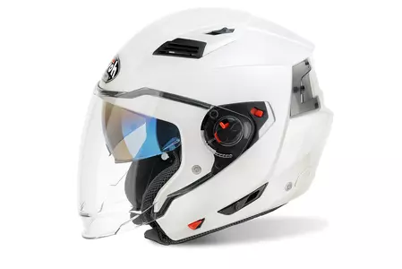 Modularna motoristična čelada Airoh Executive White Gloss XS-3