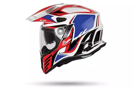 Kask motocyklowy enduro Airoh Commander Carbon Red Gloss M-4