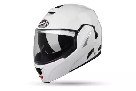 "Airoh Rev 19 White Gloss XXL" motociklininko žandikaulio šalmas
