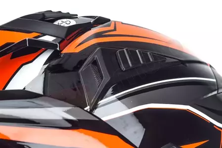 Kask motocyklowy adventure Naxa CO3 biało pomarańczowo czarny M-9
