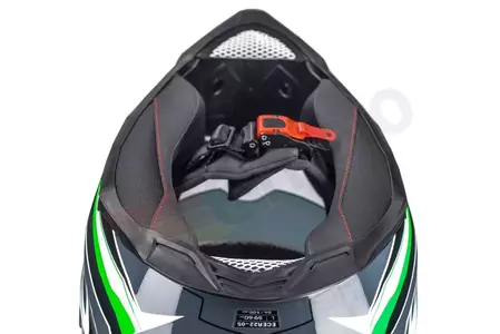 Naxa CO3 casco moto aventura blanco verde negro XS-14