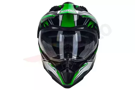Kask motocyklowy adventure Naxa CO3 biało zielono czarny XS-3