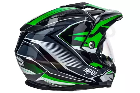 Naxa CO3 casco moto aventura blanco verde negro XS-6