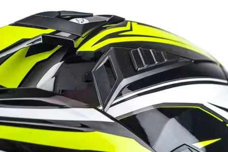 Naxa CO3 casco moto aventura blanco amarillo negro XL-10