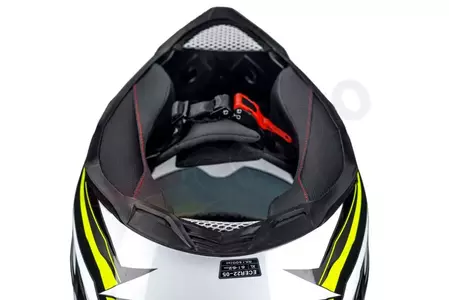 Naxa CO3 casco moto aventura blanco amarillo negro XL-15