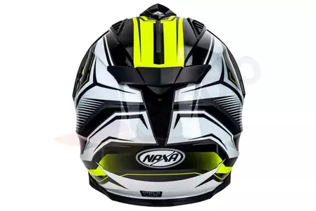 Naxa CO3 casco moto aventura blanco amarillo negro XL-7