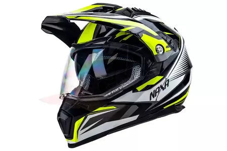 Naxa CO3 casco moto aventura blanco amarillo negro XS-2