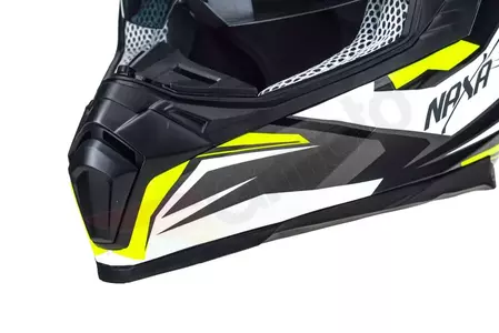 Naxa CO3 casco moto aventura blanco amarillo negro XS-9